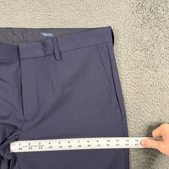 J Crew Pants Mens 34x32 Blue Thompson Tapered Fit Four Season Wool Stretch - Picture 11 of 14